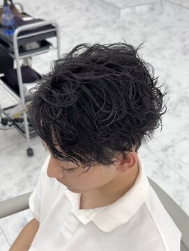 シーン(scene) シャドウパーマ×波巻きパーマ×black【広島】