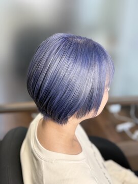 ヘアーアンドメイク ルシエル(hair&make Luxiel) 色落ちがシルバー☆マリンブルー