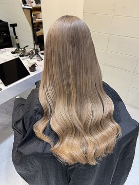 髪屋 紬 ミルクティーベージュ/くすみベージュ/ダブルカラー