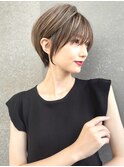 ショートボブ髪型20代30代40代絶壁解消小顔ショート白髪ぼかし柏