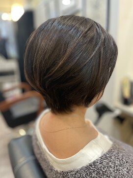 ショートボブ20代30代40代オリーブブラウン