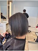 ボブ×グレージュ