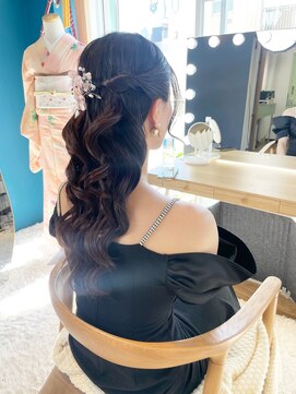 美容堂 海外風ハーフアップ