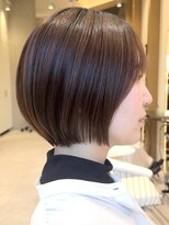 ソワネ 表参道(soigne) 青山白髪ぼかしハイライトウルフショートヘアッシュベージュ40代