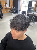 縦落ち波巻きパーマ