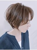 丸みフォルムのエアリーショートボブ♪