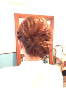 ロカット サロン(Roquat Salon) 編み込みアップアレンジ【ヘアセット　立川/立川南口　 浴衣】