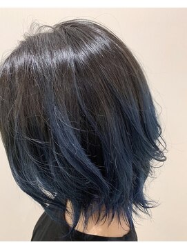 ヘア ル シェーヌ(hair le chene) ネイビーカラー
