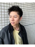 スパイキーショートツーブロック刈り上げ　[錦糸町]<理容室>