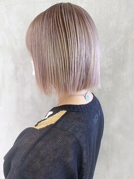 アイティーバイアルバム 藤沢店(IT by ALBUM) ホワイトベージュボブ_ショコラベージュボブルフ_ba355601