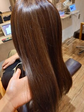 ヘアリゾートエーアイ 高田馬場店(hair resort Ai) 20代30代40代マロンベージュ/Aラインボブ/かきあげ[高田馬場駅]