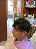 波巻きパーマ