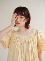 ムク 甲府(muku.)&nbsp;ミディアムヘア/斜めバング/グレージュカラー/甲府駅