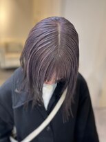 ベレーザ 渋谷(BELEZA)&nbsp;7046艶髪グレーベージュミルクティーアッシュ切りっぱなしボブ