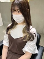 ローレンジウ(LOREN JU)&nbsp;透明感髪質改善ベージュダブルカラーミルクティーグレージュ