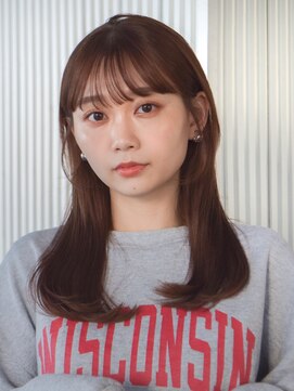 ガーデンヨコハマエスト(GARDEN YOKOHAMA est) こなれミディ　前髪　イメチェン　暖色ベージュ