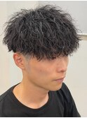 奈良men's 癖毛を打ち消す縦落ちツイストスパイラルパーマ