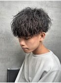 MEN'S HAIR/ダークアッシュ/ニュアンスパーマ/韓国マッシュ