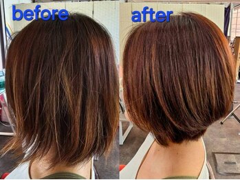 シーサンクス ビューティースタジオ(See Thanks-Beauty Studio)の写真/美容師歴約40年の高いカット技術でどこから見ても綺麗なシルエットが実現♪再現性も高くスタイリング簡単◎
