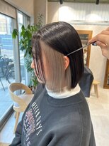 クム 横浜(qumu)&nbsp;【qumu 横浜】ぱっつんボブ×インナーカラー