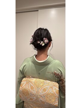 ミルカ(MIRKA) 着物 訪問着 ヘアセット 入学式スタイル