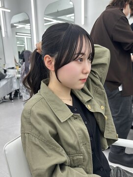 アマトウキョウ アユンチェ(AMA TOKYO×AYUNCHE) 前髪顔まわり韓国ヘアレイヤーカットサイドバンク2wayバンク韓国