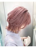 ミディアムウルフレイヤー×ピンク