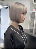 クールショート前髪イメチェンピンクベージュアンブレラカラー