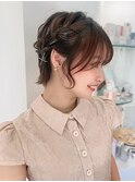 【MONA名古屋駅/名駅】ショート編み込み/ヘアセット/アレンジ