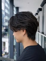 エアー 銀座タワー(AIR)&nbsp;メンズカット韓国風ニュアンスパーマ黒髪ツーブロック