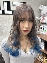 オルズ 渋谷(ALLZ) ハイトーンパールグレーレイヤーカットダブルカラーケアブリーチ