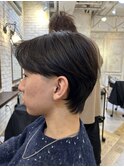 〈キシタクヘアー〉センター分けウルフショート