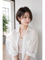 バグズ ヘアデザイン 桔梗が丘店(Baguz HAIR DESIGN)&nbsp;小顔くびれショート×透け感ショコラブラウン