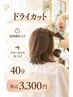 【 ドライカット】 短時間で自然な仕上がりブローまでお仕上げ