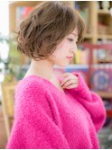 ■斜めバングくせ毛風無造作大人ボブ103-2★上尾20代30代40代