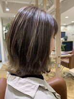 ジェービーヘア 稲毛(jb hair)&nbsp;30代40代50代オリーブカラークールショートハイライトカラー稲毛