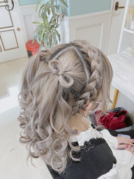 セットサロン マオ(MAO) MAO 編み込みカチューシャ＆ツインリボンハーフ