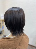 レイヤーボブ+トップのみ縮毛矯正