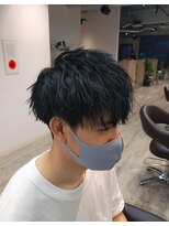 コワファーストナガサキシャンプーボーイ(COIFF1RST NAGASAKI SHAMPOO BOY)&nbsp;ブルーブラックdeナチュラルツイストパーマ