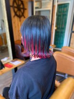 トルチェ(toRtue)&nbsp;切りっぱなしボブ　インナー　バイオレットピンク　ネイビーグレ