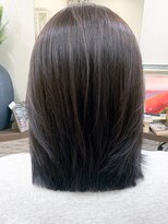 デザイナーズ ファクトリー(Designer's Factory)&nbsp;メンズ ブラウンカラー ワンレングス セミロング ボブ