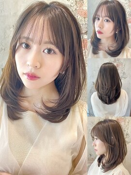 アフロート ルヴア(AFLOAT RUVUA) 大人可愛い★ふわっとひし形【レイヤーカット】京佳にお任せ★