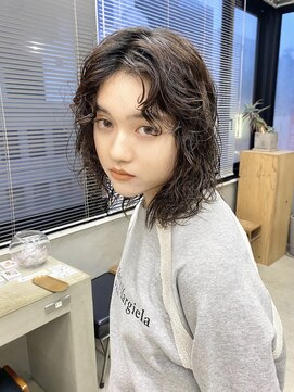 テトヘアー(teto hair) ミディアムパーマ　ボブ　スパイラルパーマ　くるくるパーマ