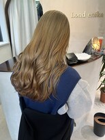 ロンドエニカ 大宮(Lond enika)&nbsp;韓国レイヤーボブブリーチダブルカラーミルクティー[大宮]