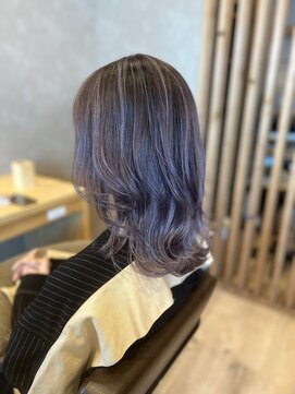 ココンヘアー(KOKON hair) 【バレイヤージュ × パープルシルバー】
