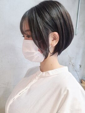 エリマ 武蔵小杉(elima) 大人ショートボブ/ショートヘア/黒髪/前下がり/前髪/武蔵小杉
