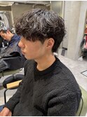 シャドウパーマ くせ毛風 新宿 マッシュパーマ