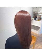 【さらツヤロング×チェリーブラウン】