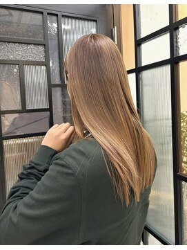 ディジョン 自由ヶ丘(Dijon) 韓国顔まわりレイヤーカットグレージュオリーブベージュブラウン