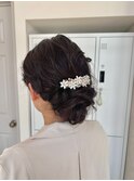 ふわっとシニヨン　お呼ばれヘア　ヘアセット